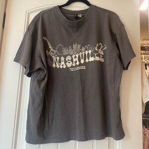 H&M Nashville graphic t shirt tee